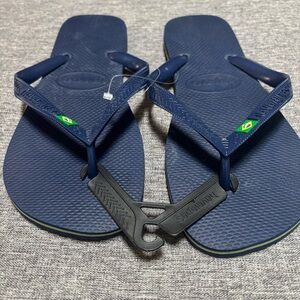 Havaianas Unisex Brazil Logo Flip Flops, 11/12 Men
